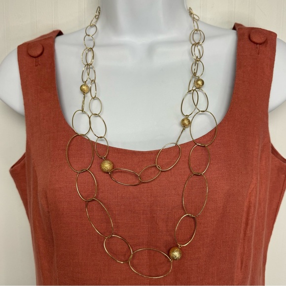 Gold Oval Link Necklace - Picture 1 of 3